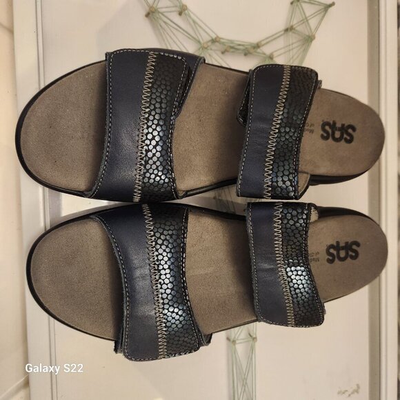SAS Navy Blue "Nudu" Slides. NIB. Size 8 Narrow. - Picture 7 of 10
